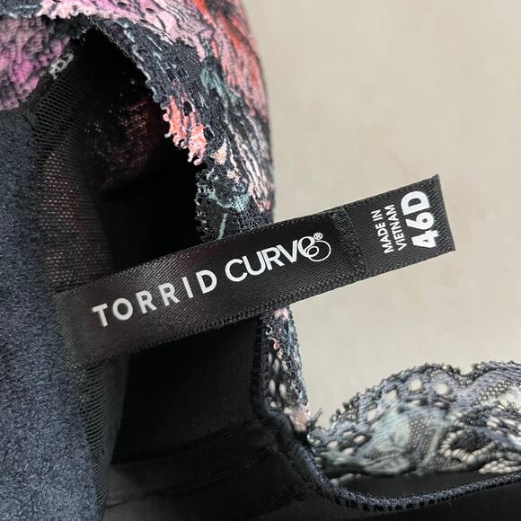 Torrid NWT Lightly Lined Everyday Wire-Free Bra Floral 360° Back Smoothing 46D - Picture 9 of 11